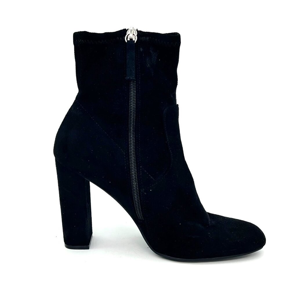 Steve Madden Edit Womens Black Suede Ankle Boots Red Rose Embroidery Side Zipper - Picture 14 of 16